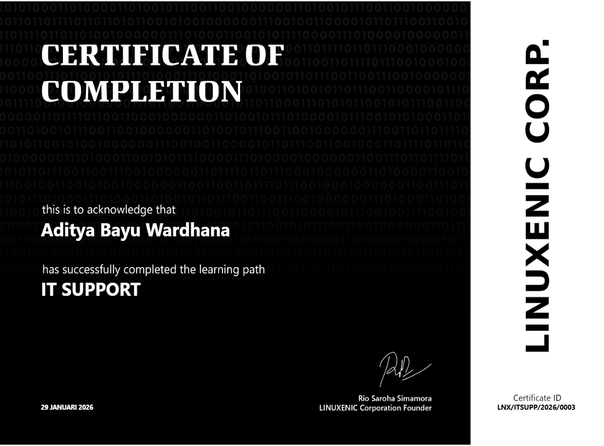 Sertifikat IT Support Specialist